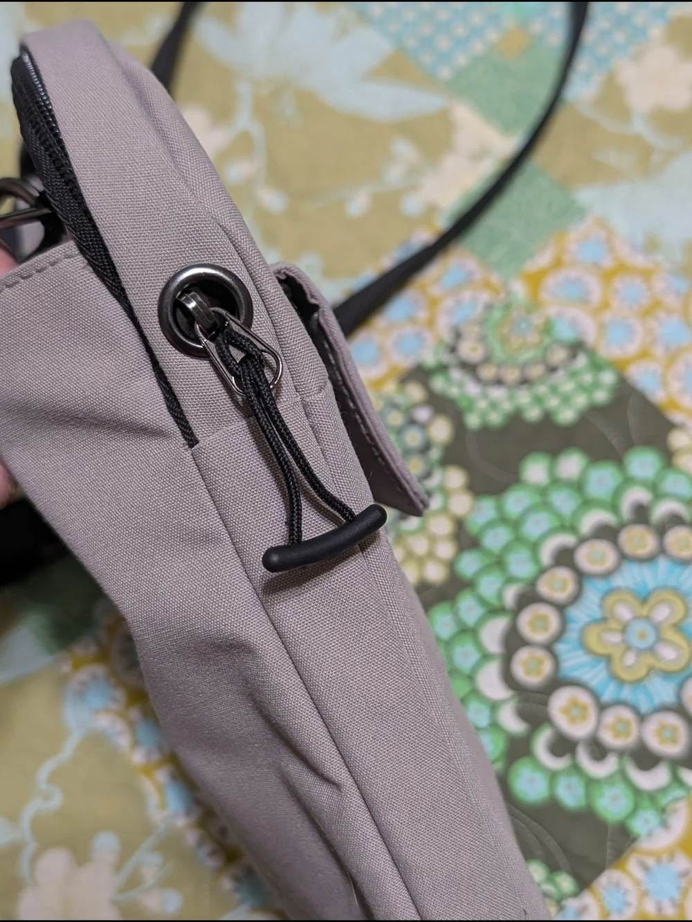 TravelOn Men's Taupe Crossbody Shoulder Bag